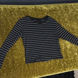 Striped Black and White Women's Top